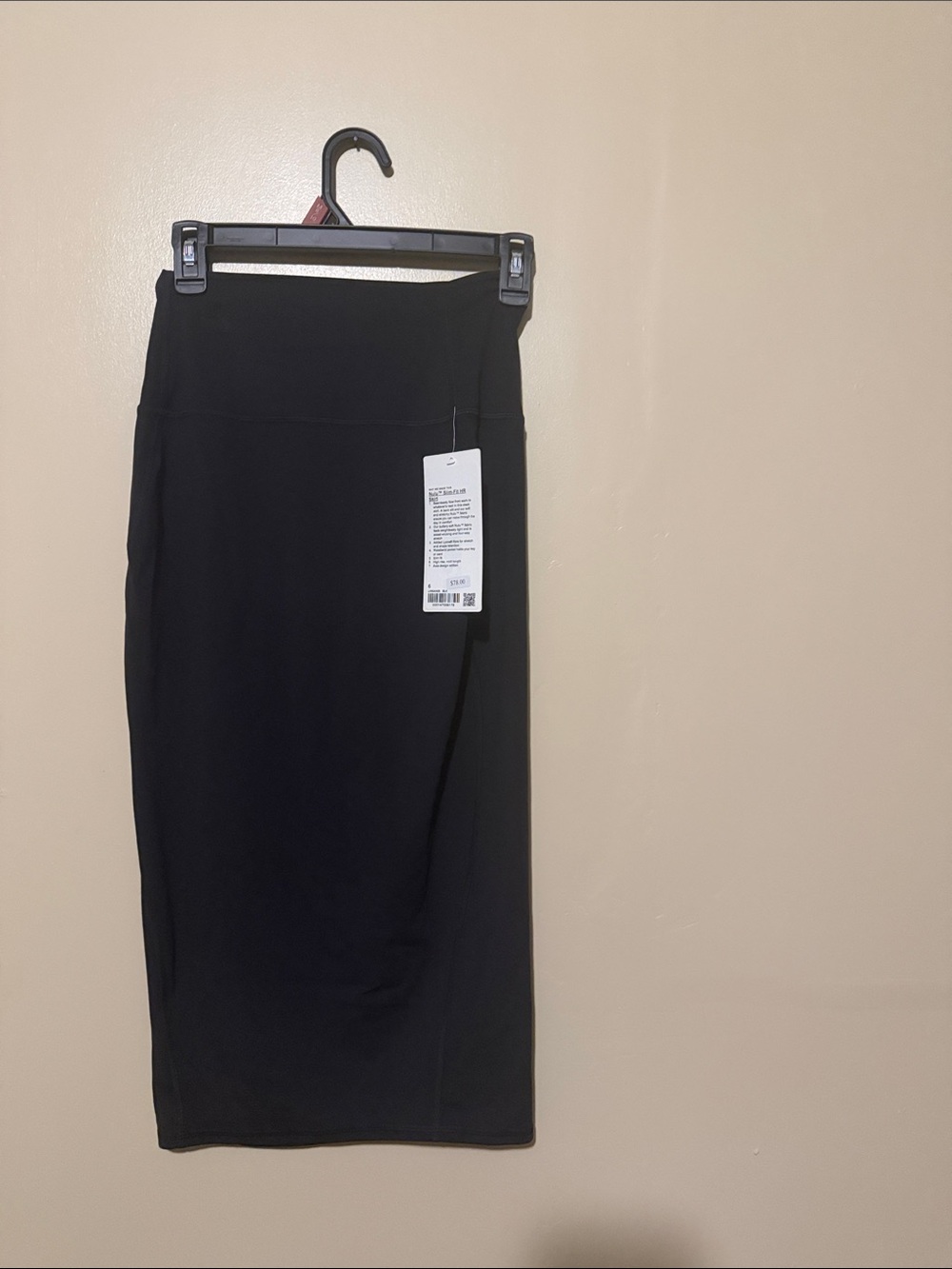 lululemon athletica Black Pencil Skirt - Sleek Stretch Midi